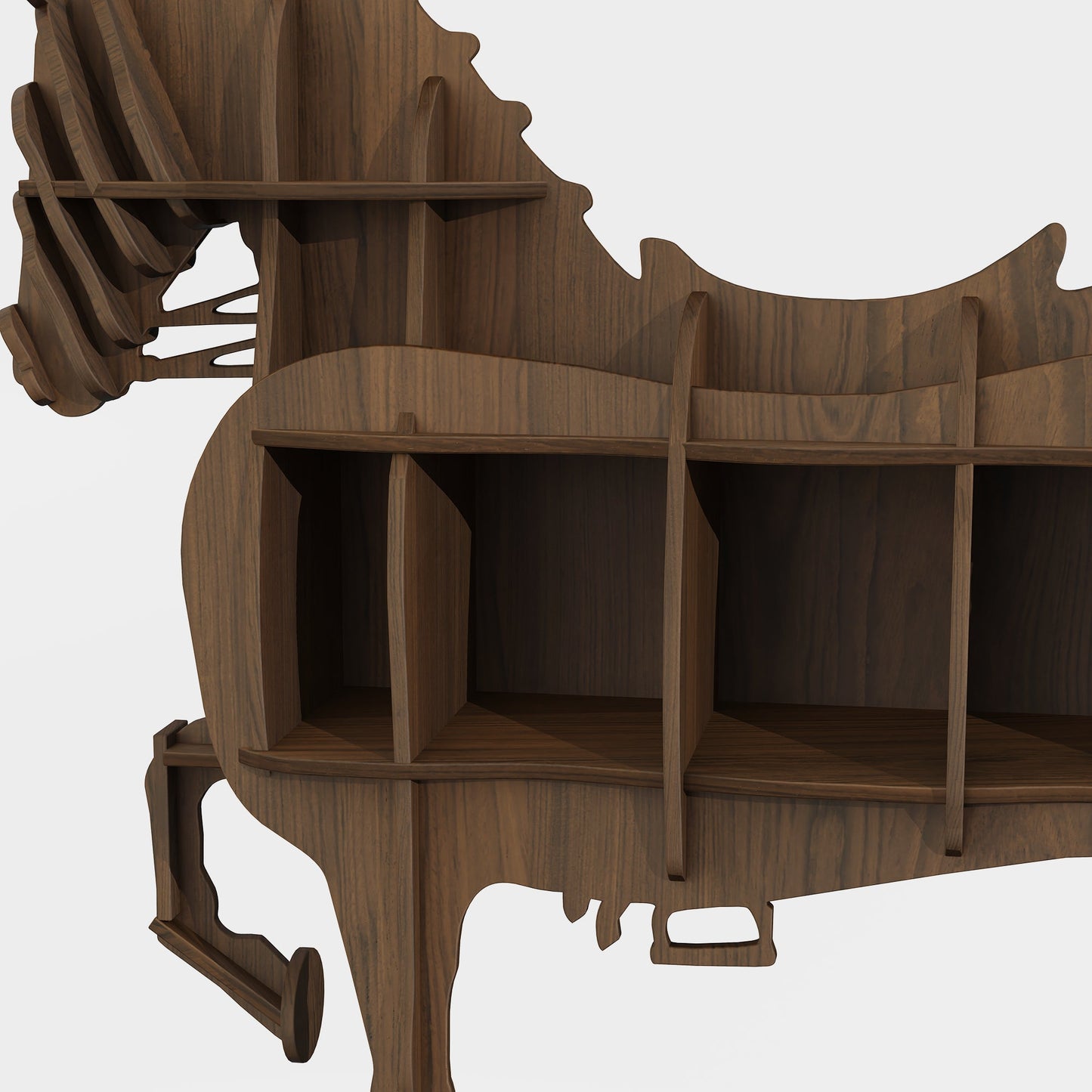 Yowos Horse Animal Shaped Bookshelf Display Shelf