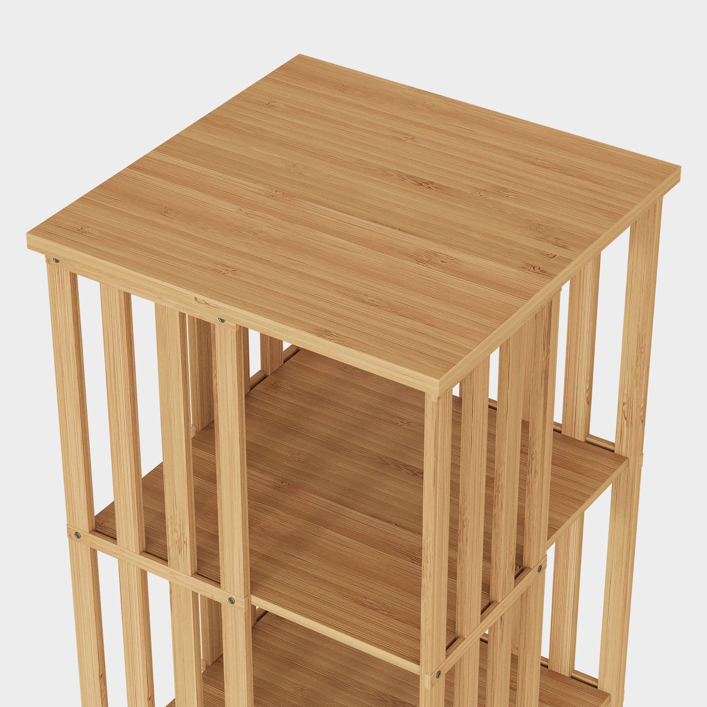Yowos 360° Rotating Bookshelf with Storage Cabinets