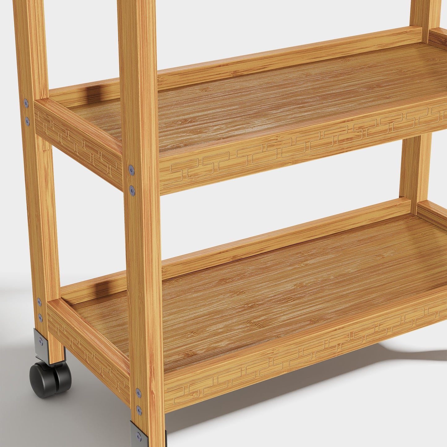 Yowos Side Table with Wheels Organizer Rack