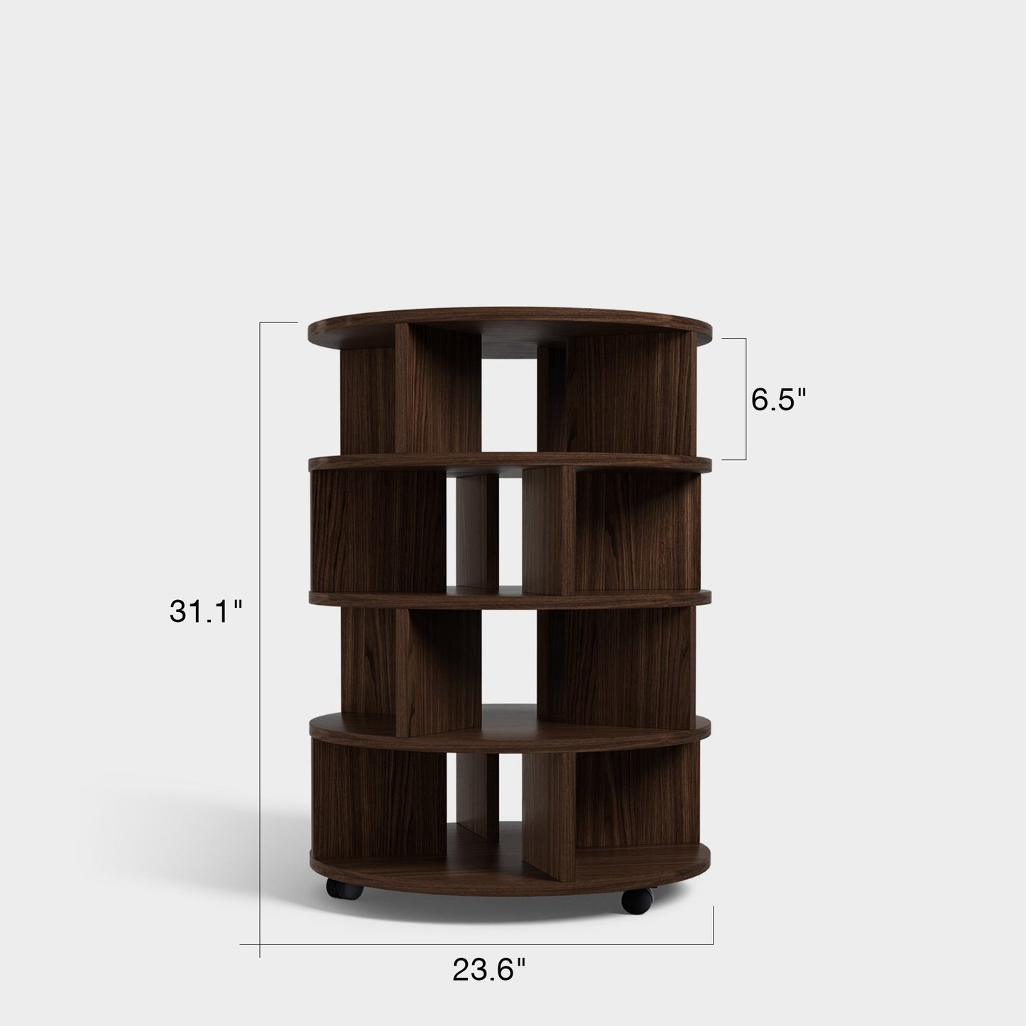 Yowos Vintage Round Rotating Shoe Rack Tower On Wheels