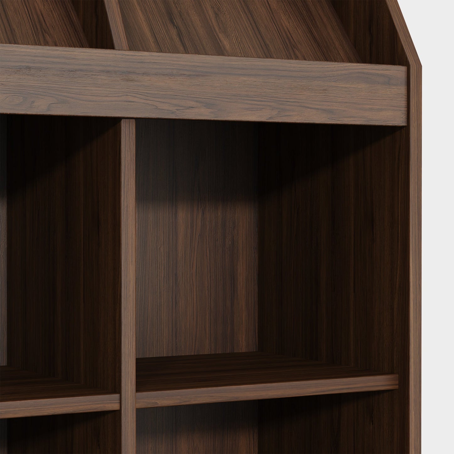 Yowos Wooden Literature Floor Bookcase With Magazine Rack