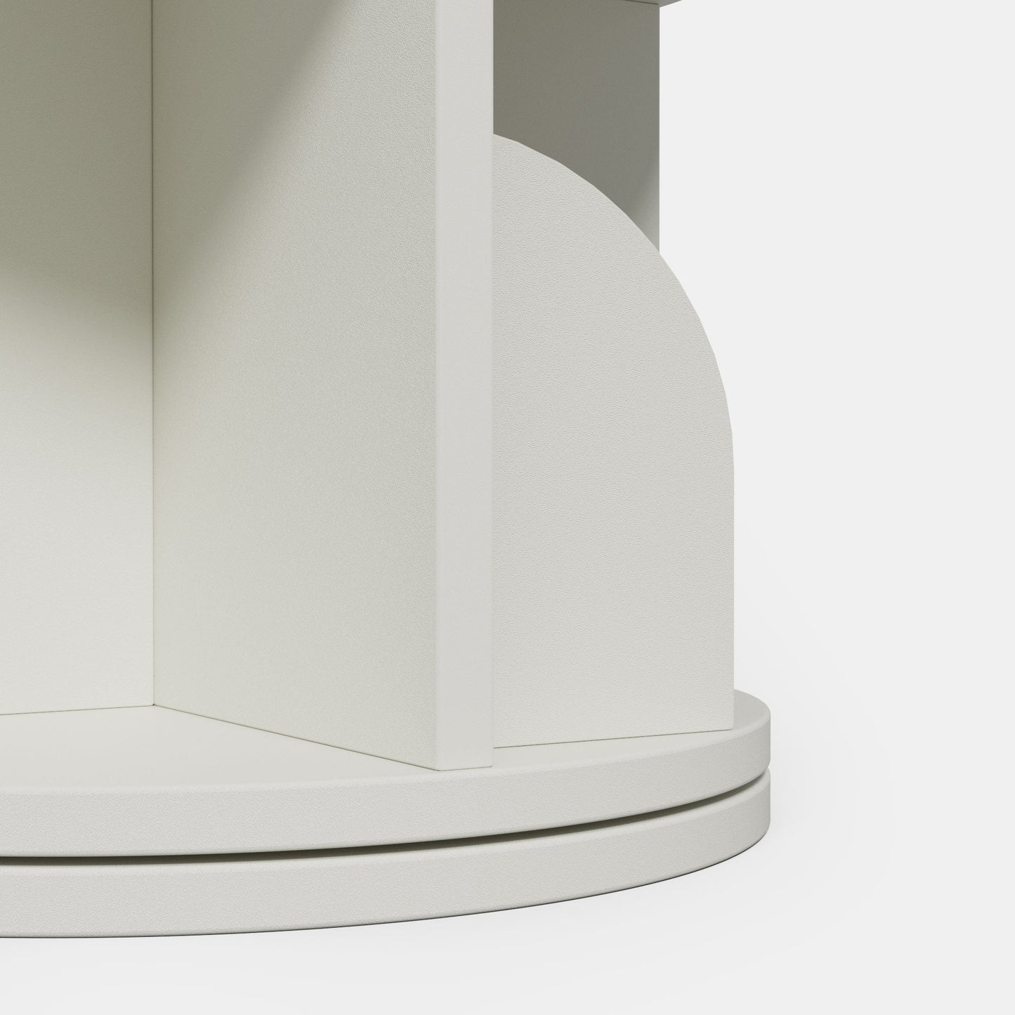 Yowos White Rotating Bookcase 360 Degree Small Bookshelf