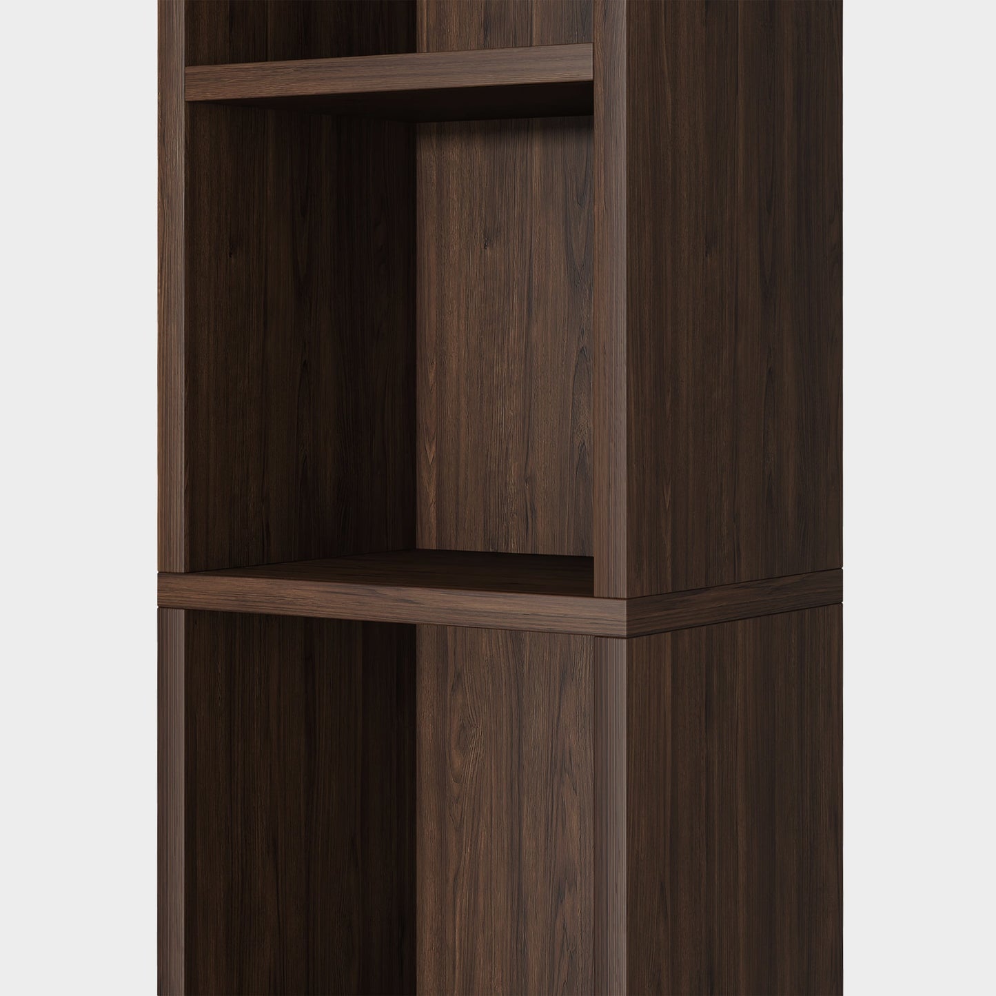 Yowos Wooden Corner Bookshelf Mid Century Narrow Bookcase