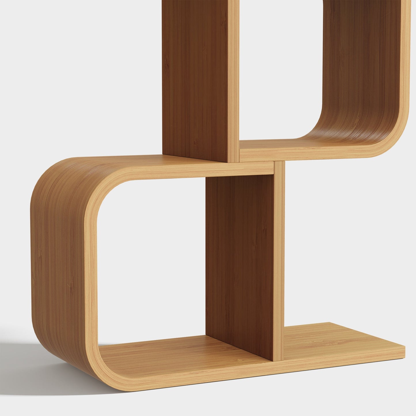 Yowos Multi-layer S-shaped Geometric Bookcase