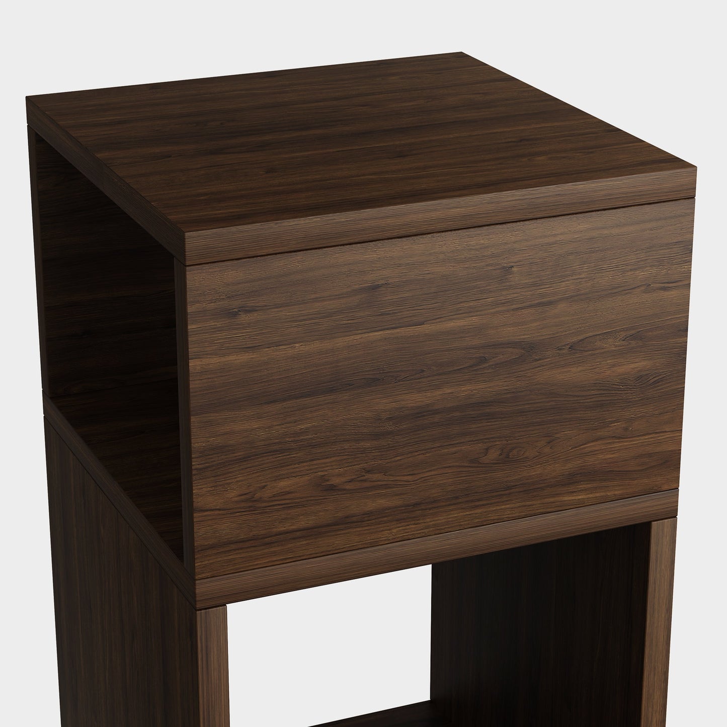 Yowos Rotating End Table with Open Shelf