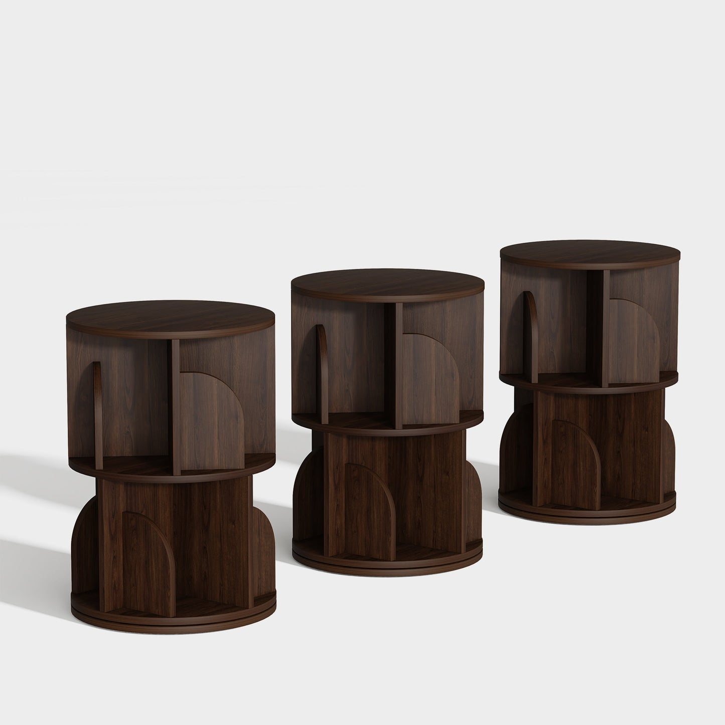 Yowos Rotating Bookcase 360 Degree Small Bookshelf