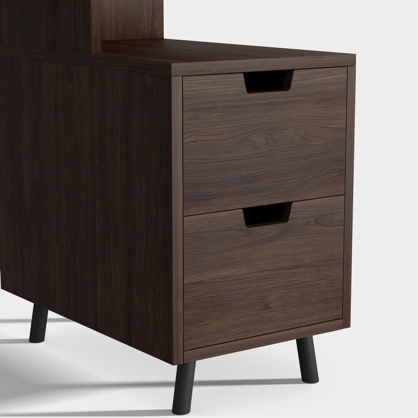 Yowos Tall Bedside Table Bookshelf with Drawers