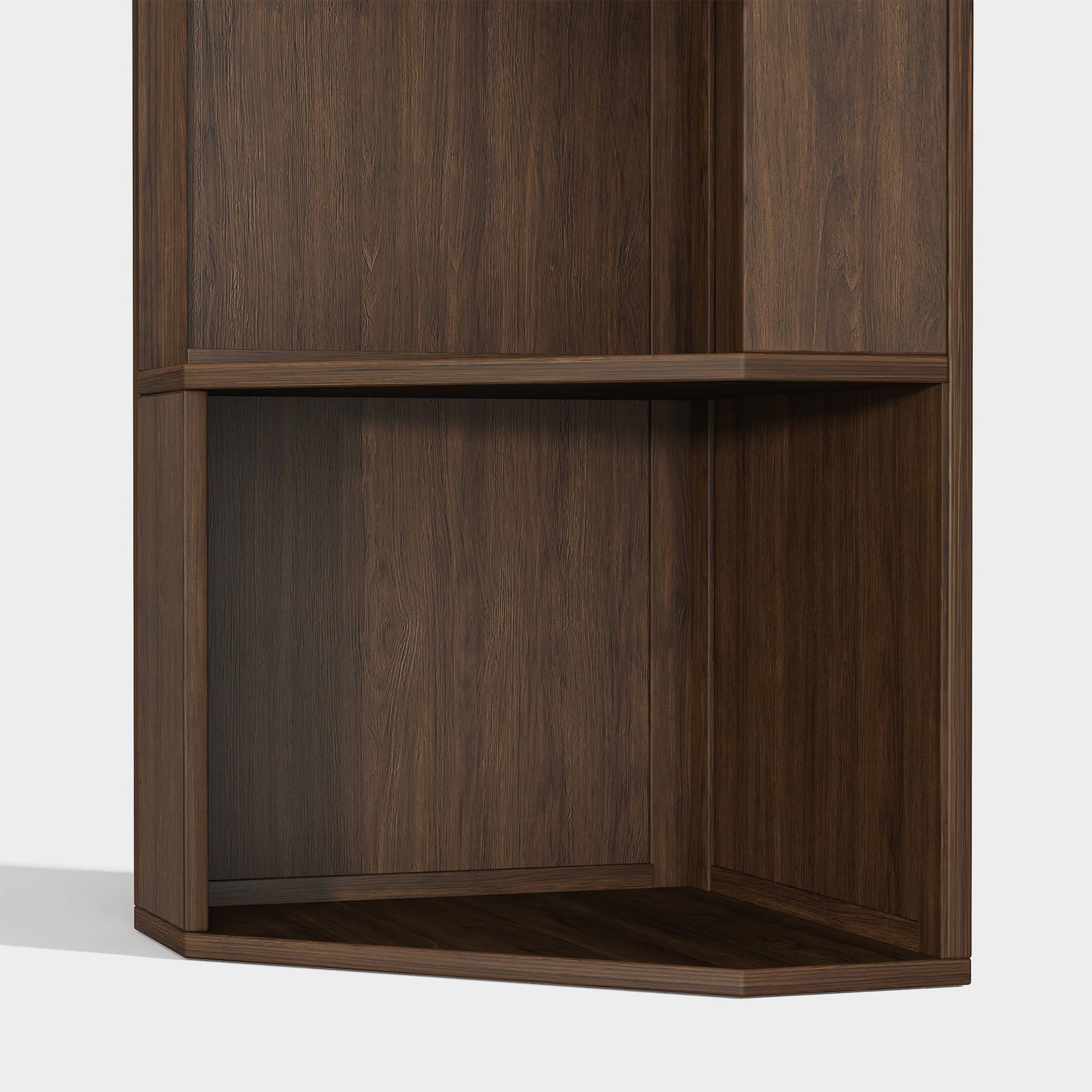 Yowos Mid Century Corner Bookcase for Small Spaces