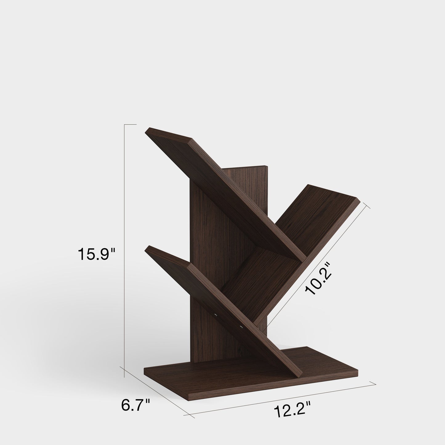 Yowos Vertical Tree Shaped Bookcase with Storage Cabinet
