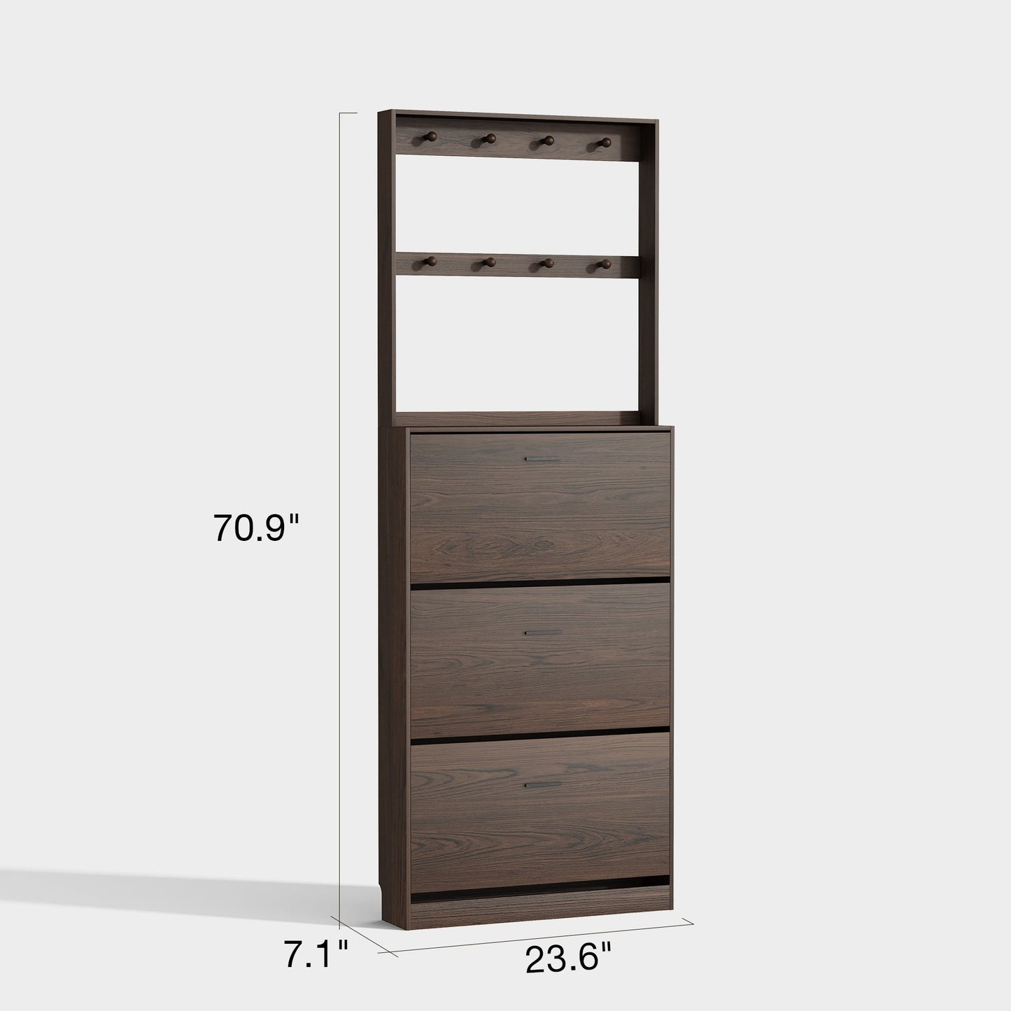 Yowos Slim Hall Tipping Narrow Shoe Storage Cabinet