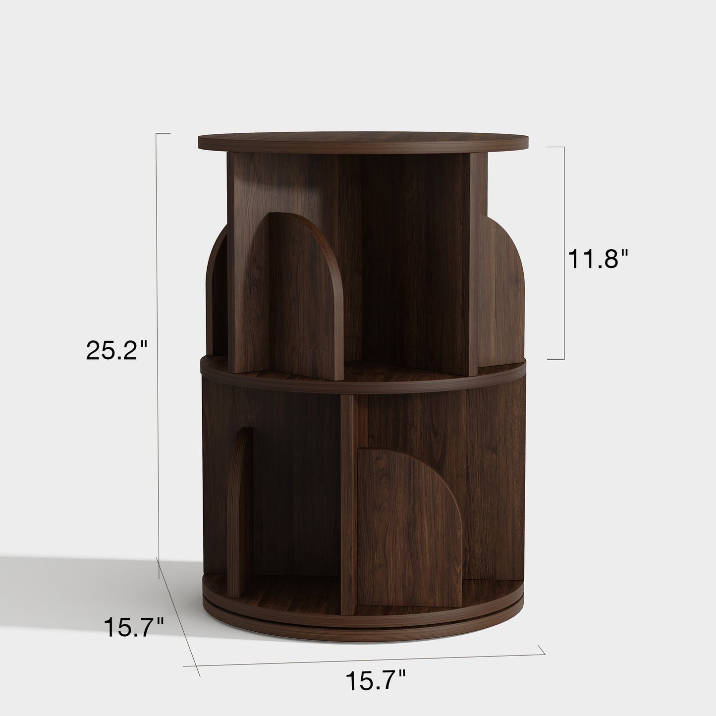 Yowos Rotating Bookcase 360 Degree Small Bookshelf