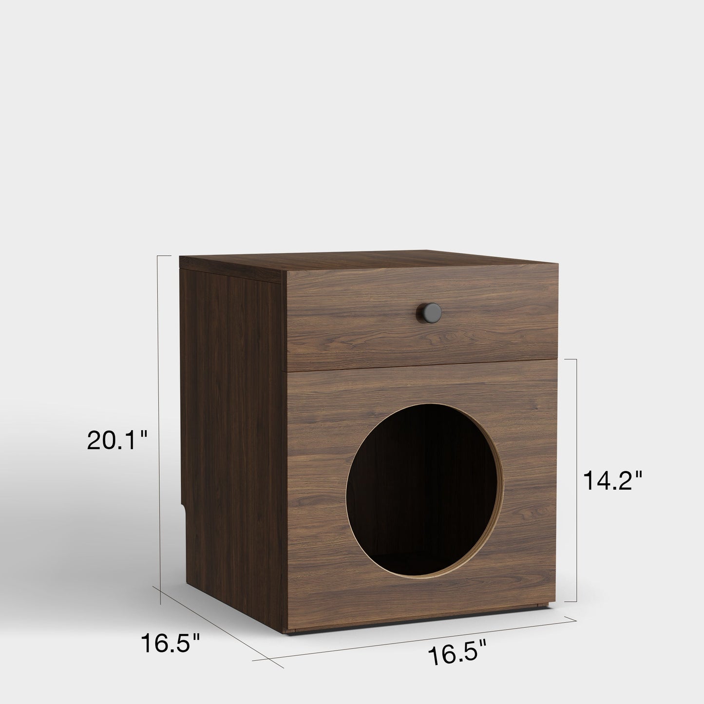Yowos Wood Bedside Table Cat House