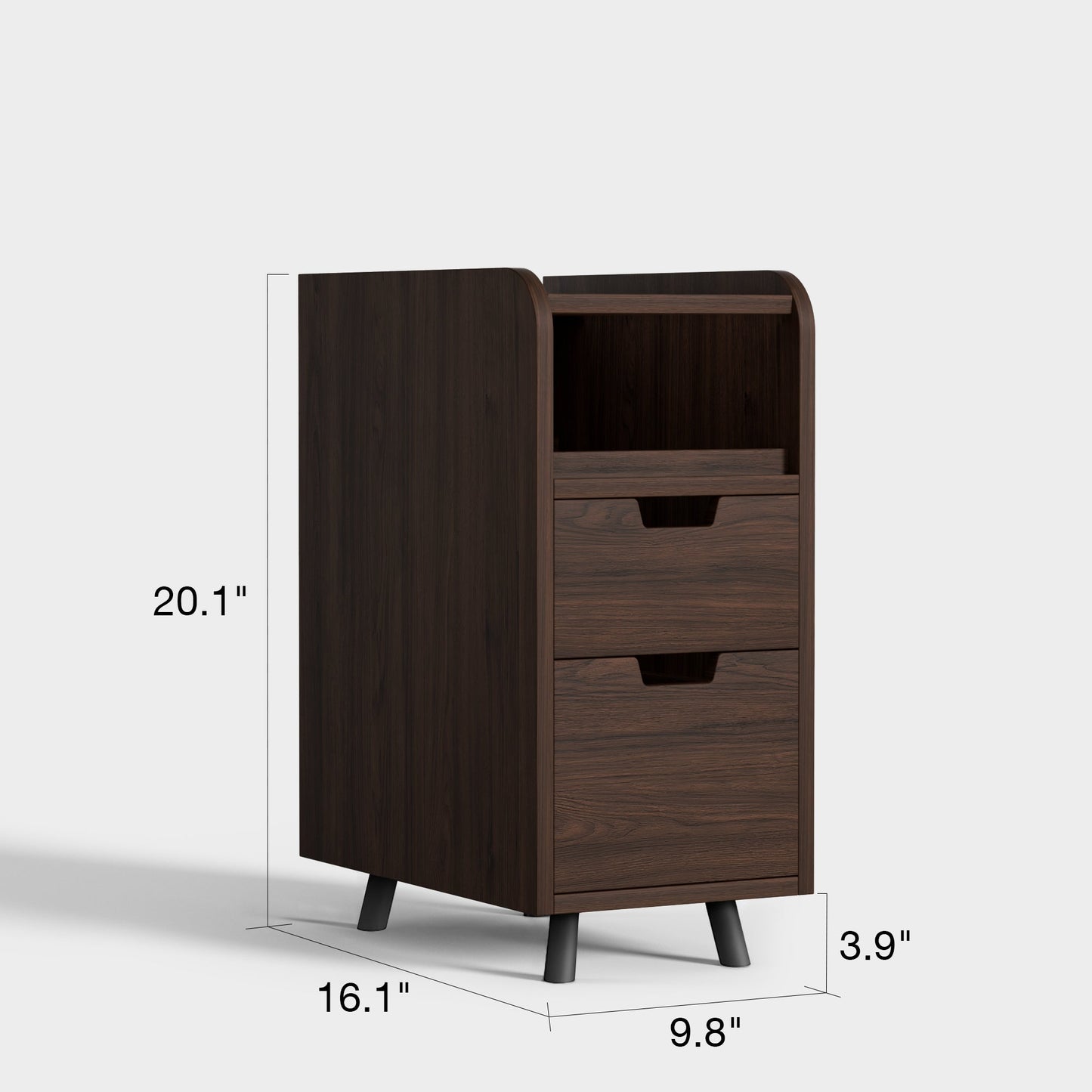 Yowos Narrow Vintage Nightstand Small Bedside Table