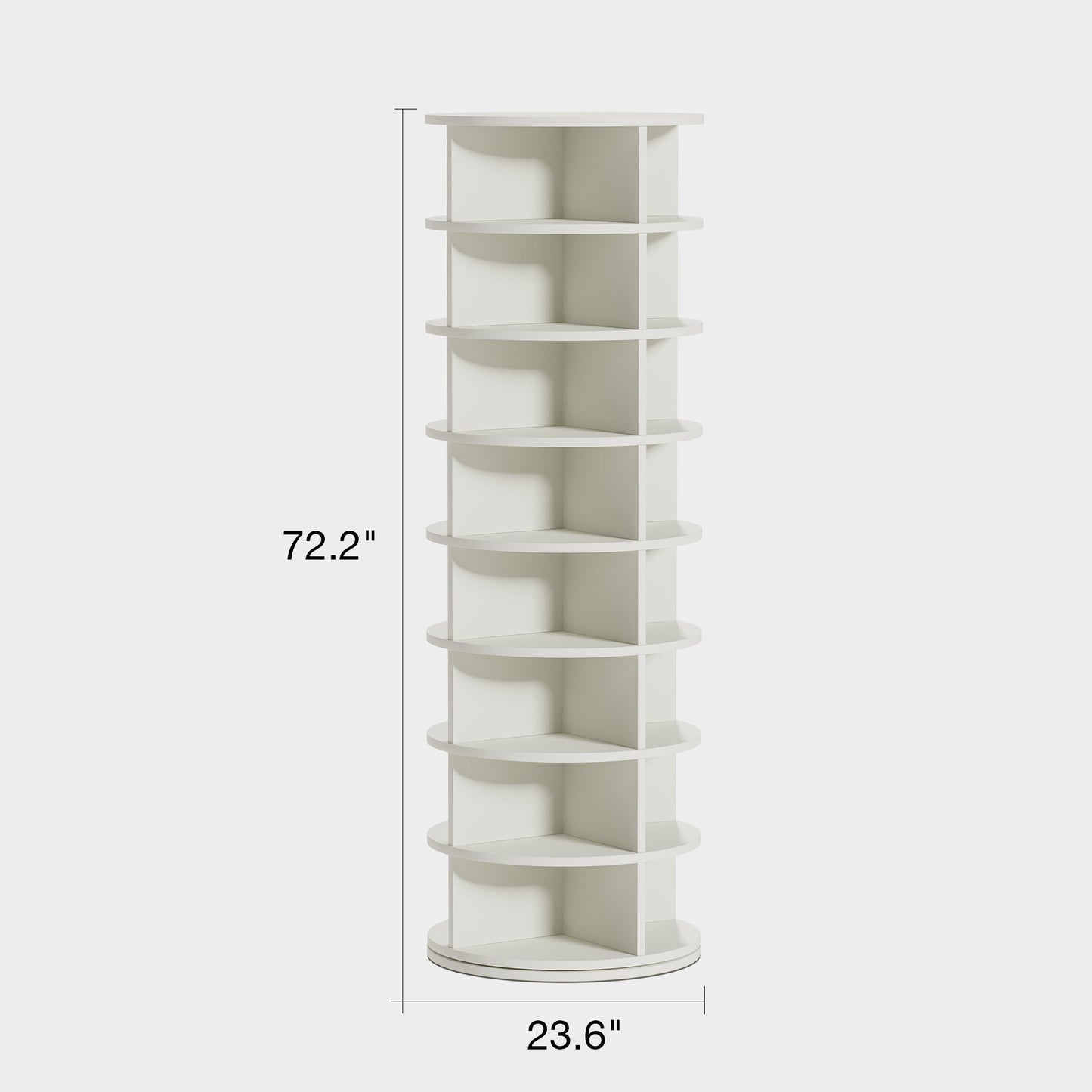 Yowos 360 Rotating Shoe Rack Tower White for Entryway