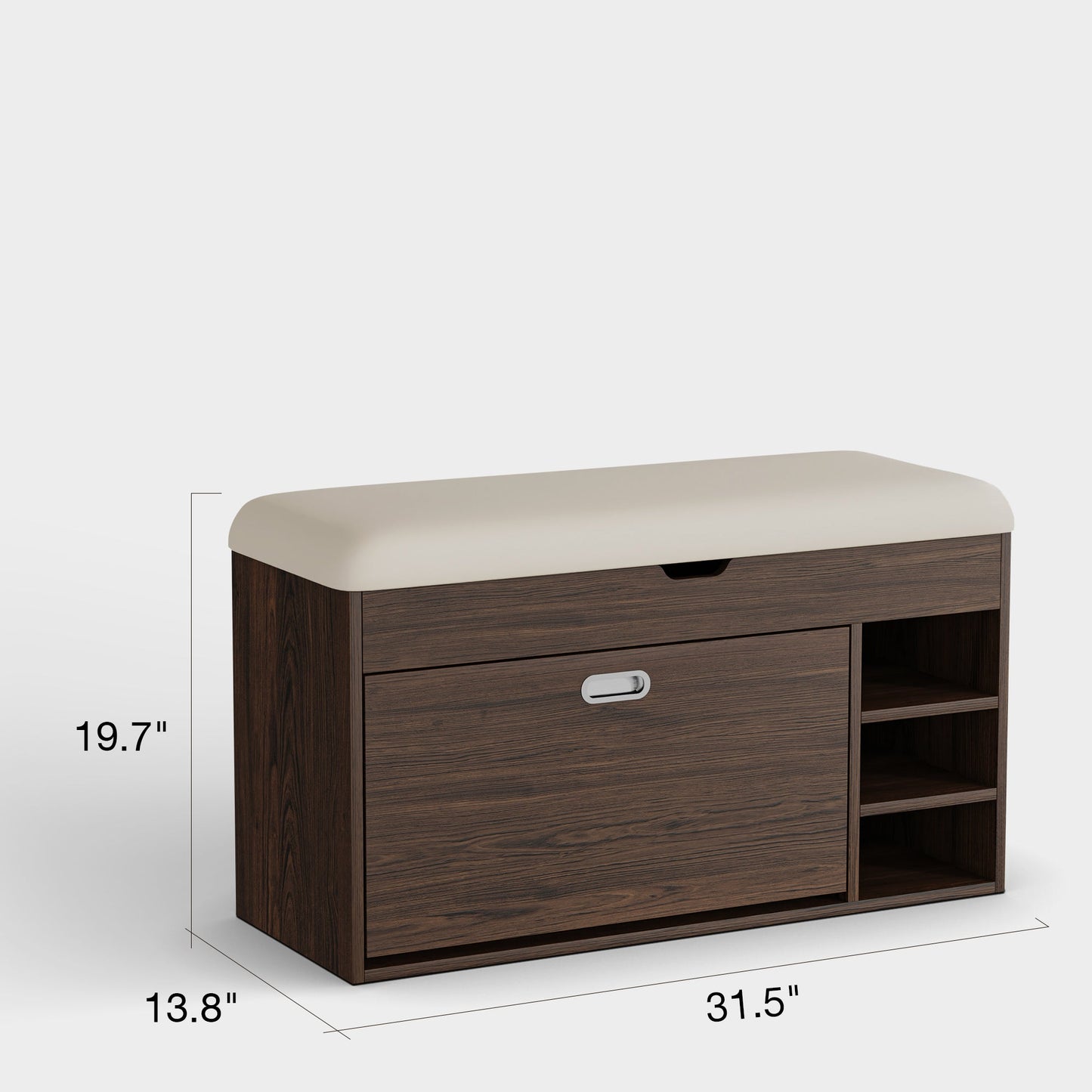 Yowos Entryway Shoe Storage Bench With Flip Drawer
