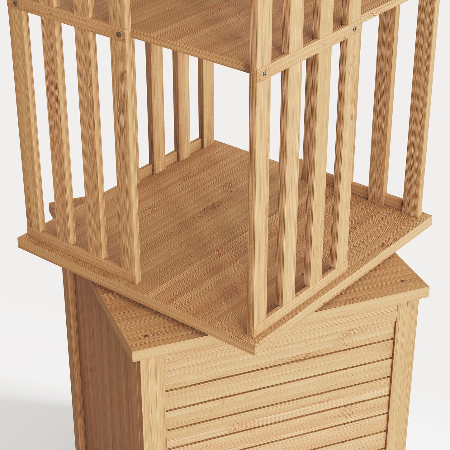 Yowos 360° Rotating Bookshelf with Storage Cabinets