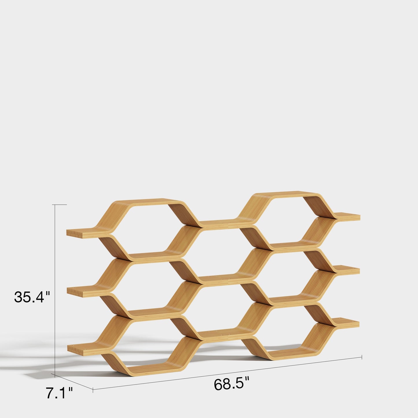 Yowos Honeycomb Grid Bookcase CD Storage Shelf