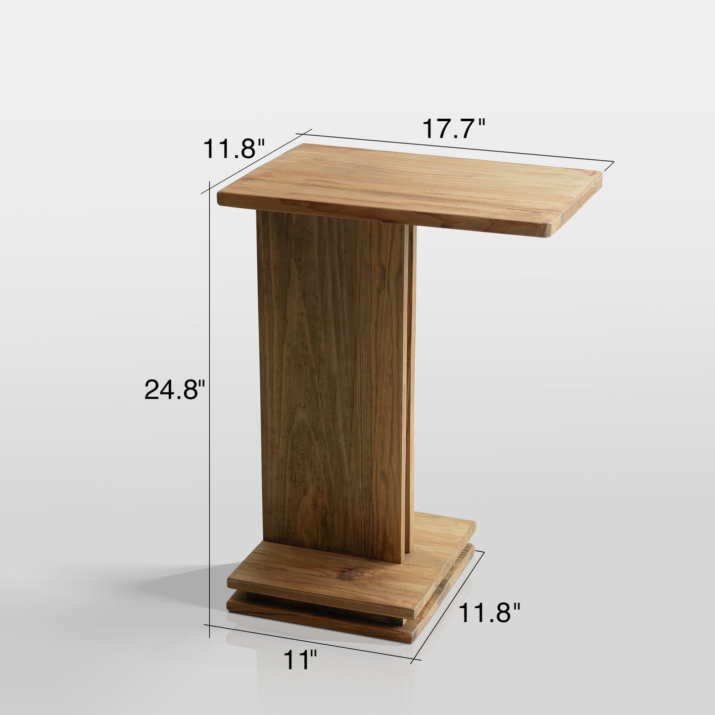 Yowos Small Wood Coffee Table C Sofa Side Table