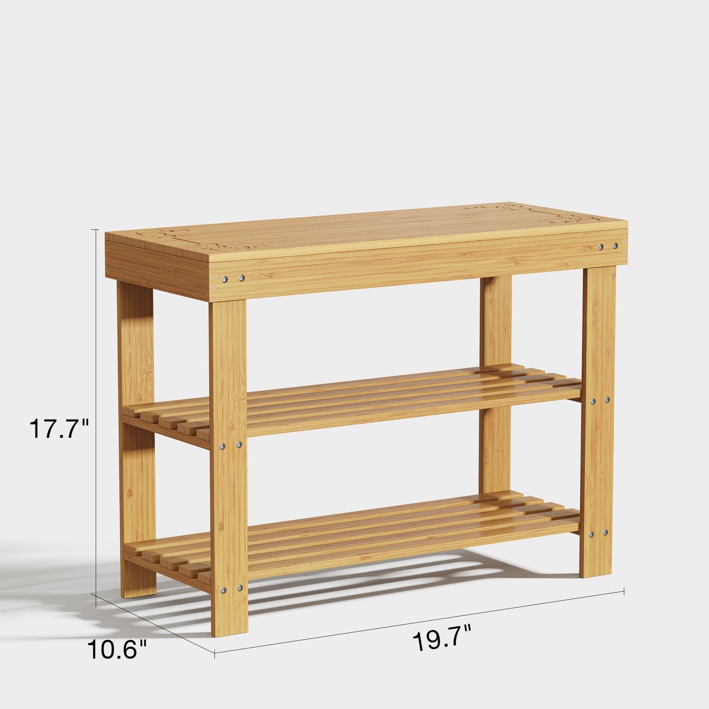 Yowos 2-Tier Shoe Rack Bench Entryway Small Space