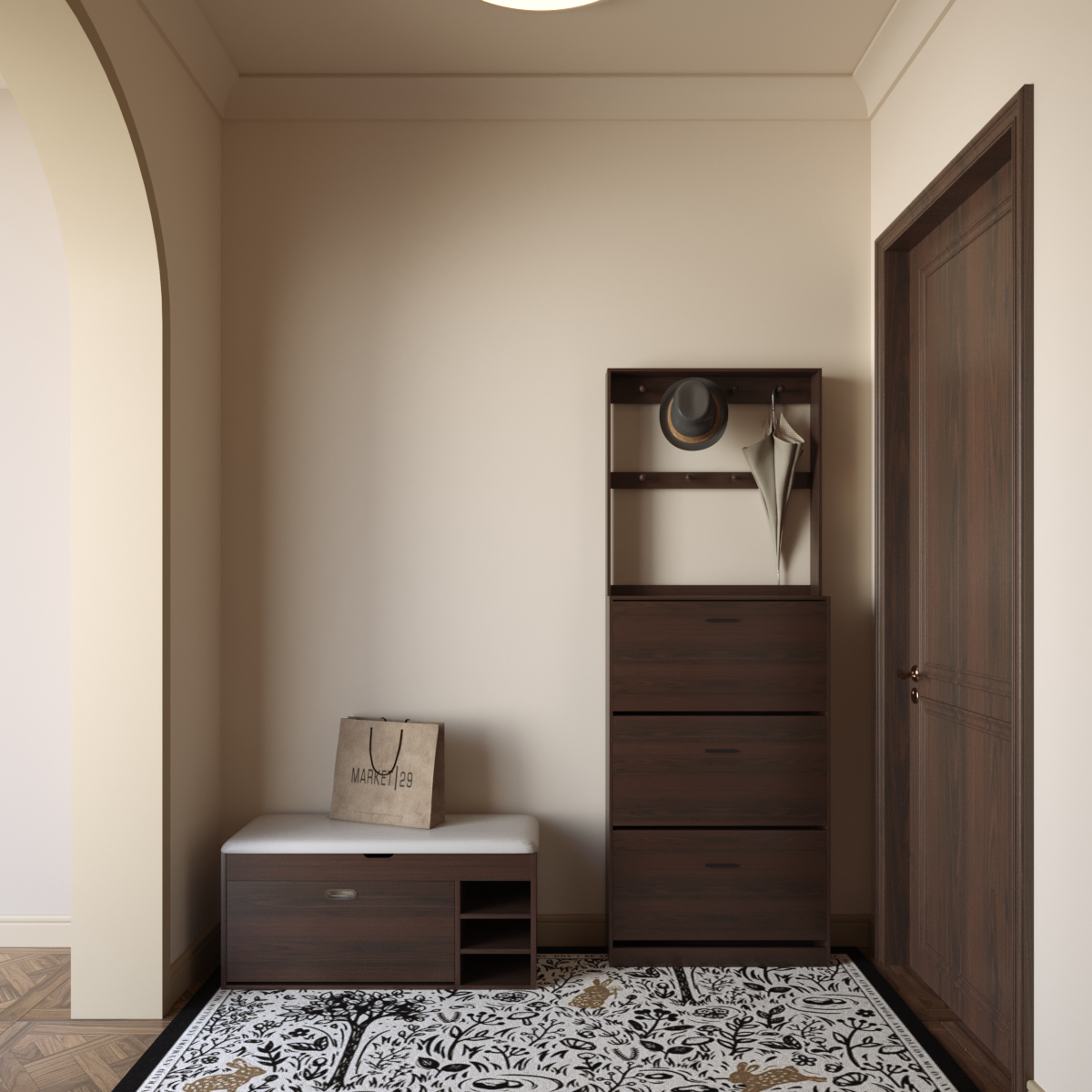 Yowos Slim Hall Tipping Narrow Shoe Storage Cabinet