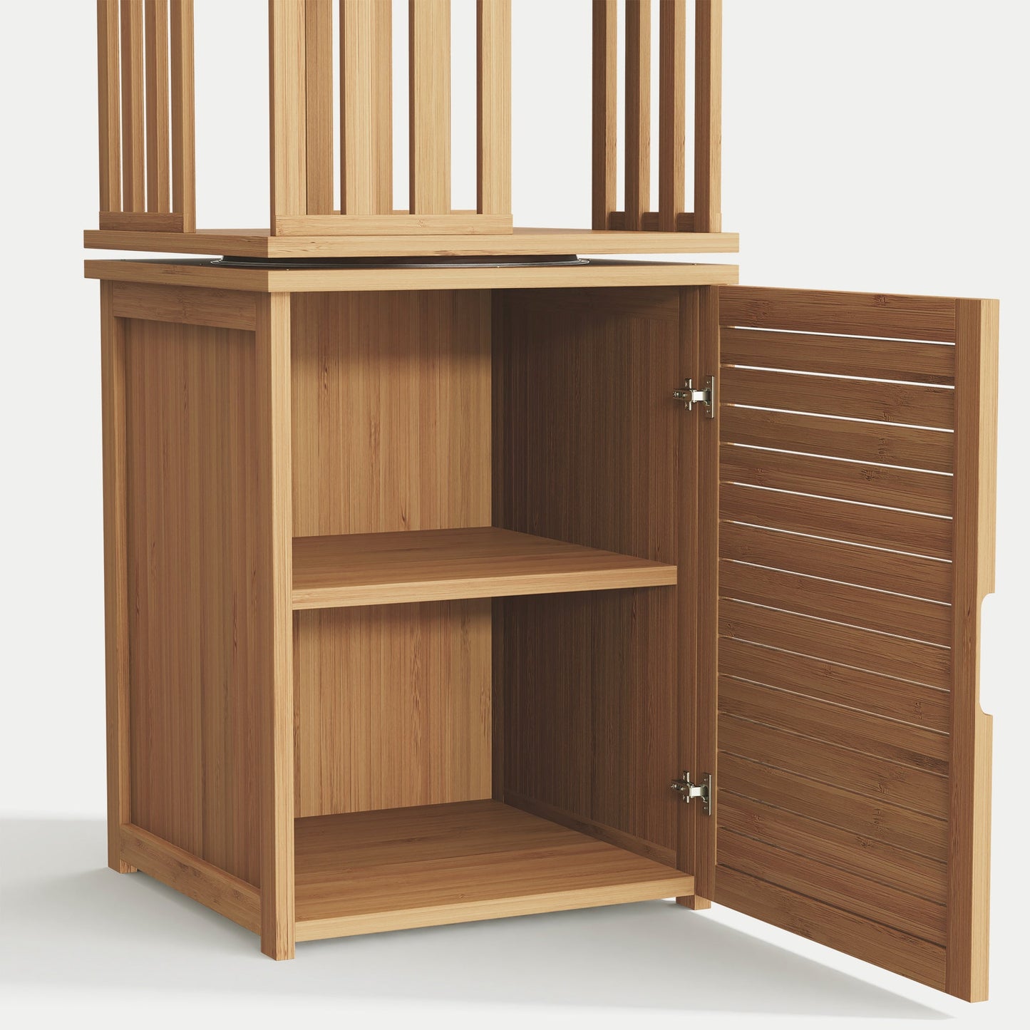 Yowos 6 Tiers Mid Century Narrow Rotating Bookcase Living Room