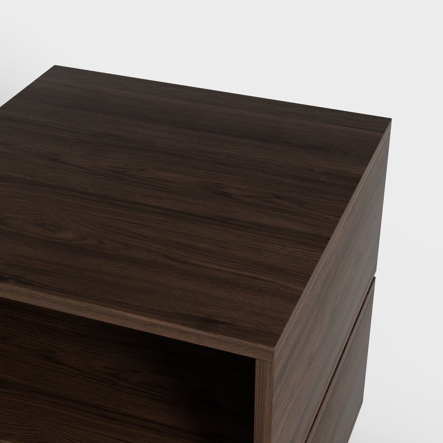 Yowos 2-Tier Square Rotating Accent Bedside Table