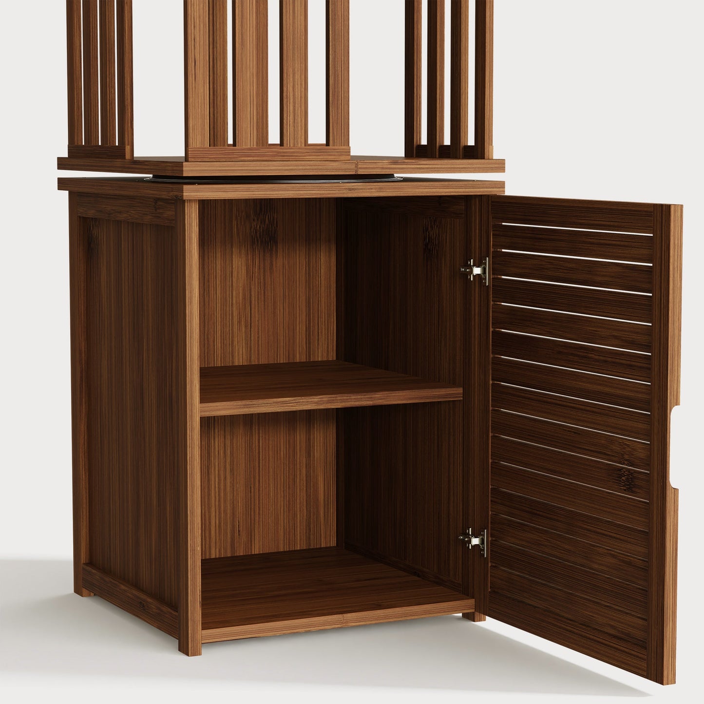 Yowos 360° Rotating Bookshelf with Storage Cabinets