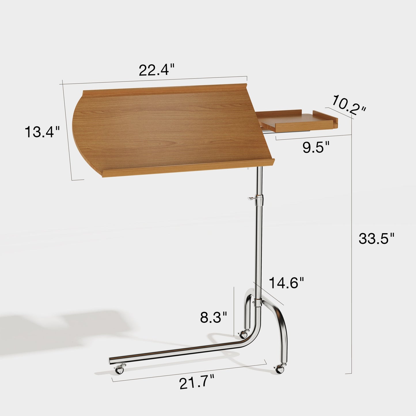 Yowos Adjustable Solid Wood Side Table Music Stand