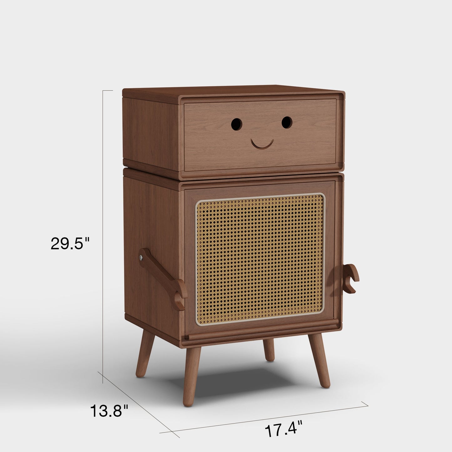 Yowos Bedside Table Bedroom Robot Rotatable Storage Locker