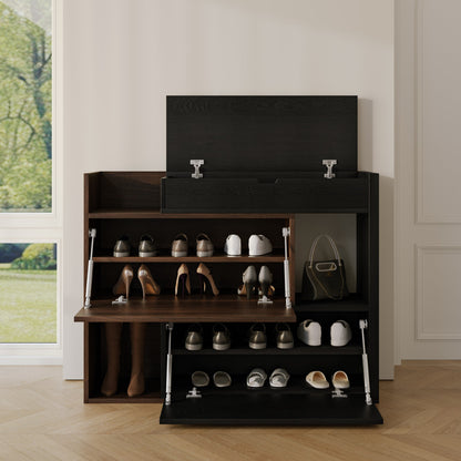 Yowos Entryway Shoe Cabinet Storage Telescopic Shoe Rack