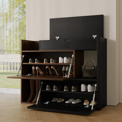 Yowos Entryway Shoe Cabinet Storage Telescopic Shoe Rack