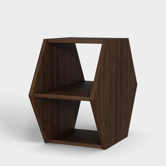 Yowos Hexagonal Multifunctional End Table with Open Storage