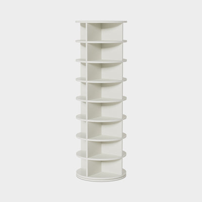Yowos 360 Rotating Shoe Rack Tower White for Entryway