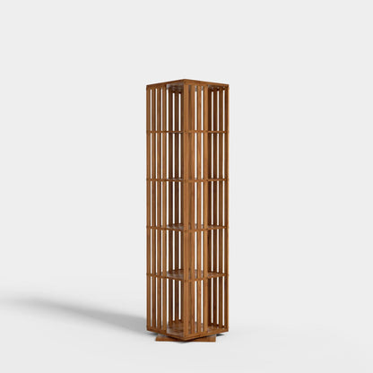 Yowos 6 Tiers Mid Century Narrow Rotating Bookcase Living Room