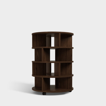 Yowos Vintage Round Rotating Shoe Rack Tower On Wheels