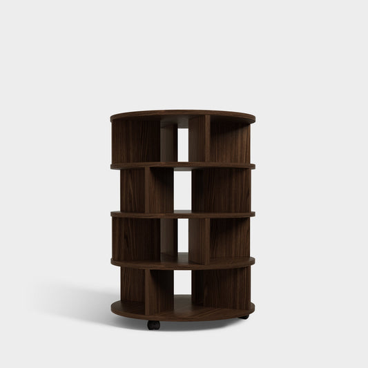 Yowos Vintage Round Rotating Shoe Rack Tower On Wheels
