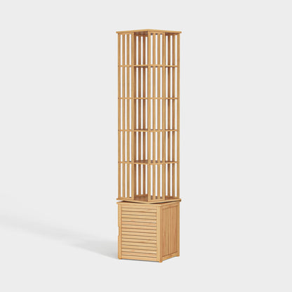 Yowos 6 Tiers Mid Century Narrow Rotating Bookcase Living Room