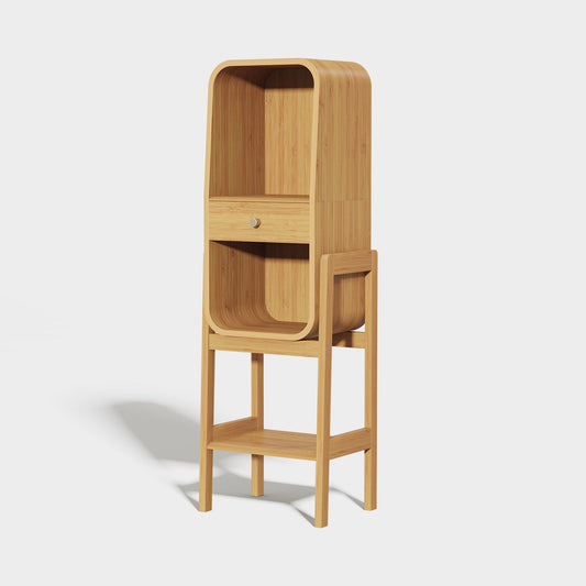 Yowos 3 Layer Creative Bookcase Standing Display Cabinet
