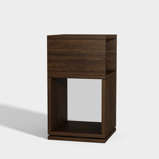Yowos Rotating End Table with Open Shelf