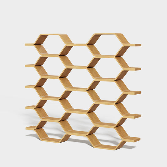 Yowos Honeycomb Grid Bookcase CD Storage Shelf