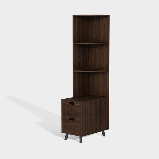 Yowos Tall Bedside Table Bookshelf with Drawers