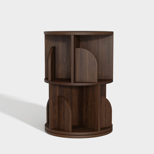 Yowos Rotating Bookcase 360 Degree Small Bookshelf