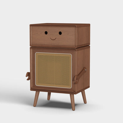 Yowos Bedside Table Bedroom Robot Rotatable Storage Locker