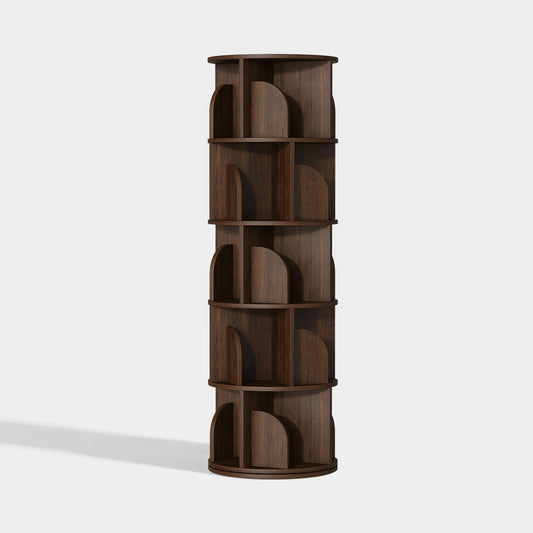 Yowos Rotating Bookshelf 360 Degree Storage Rack