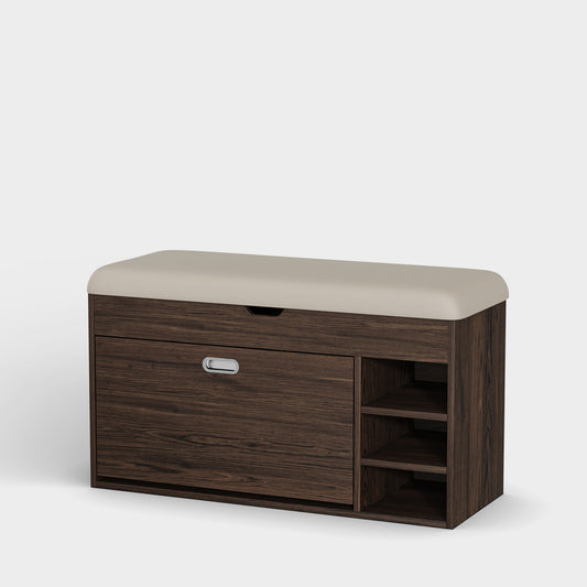 Yowos Entryway Shoe Storage Bench With Flip Drawer
