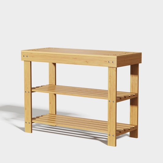 Yowos 2-Tier Shoe Rack Bench Entryway Small Space