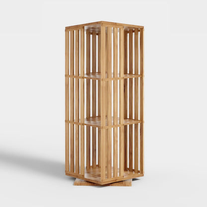 Yowos 6 Tiers Mid Century Narrow Rotating Bookcase Living Room