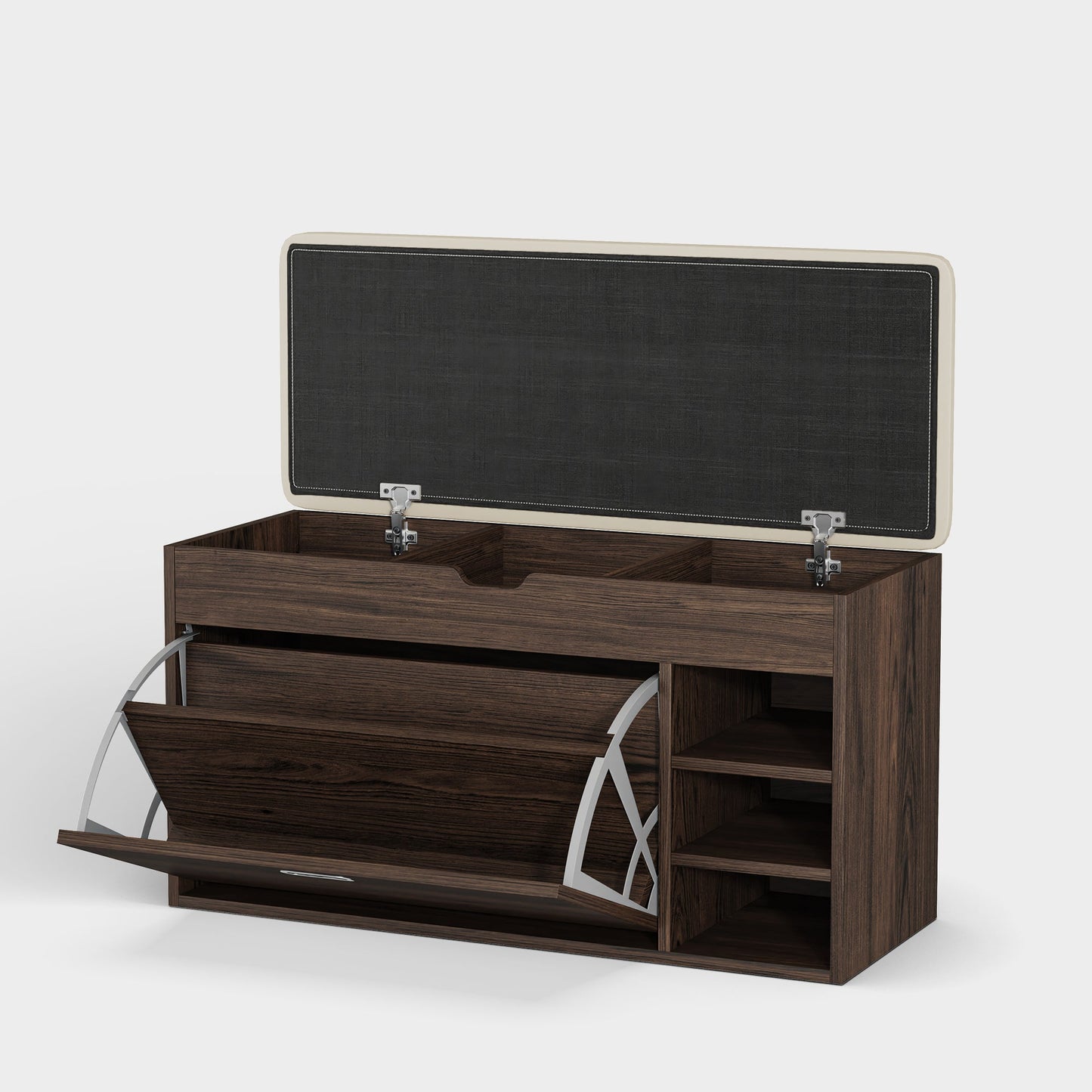 Yowos Entryway Shoe Storage Bench With Flip Drawer