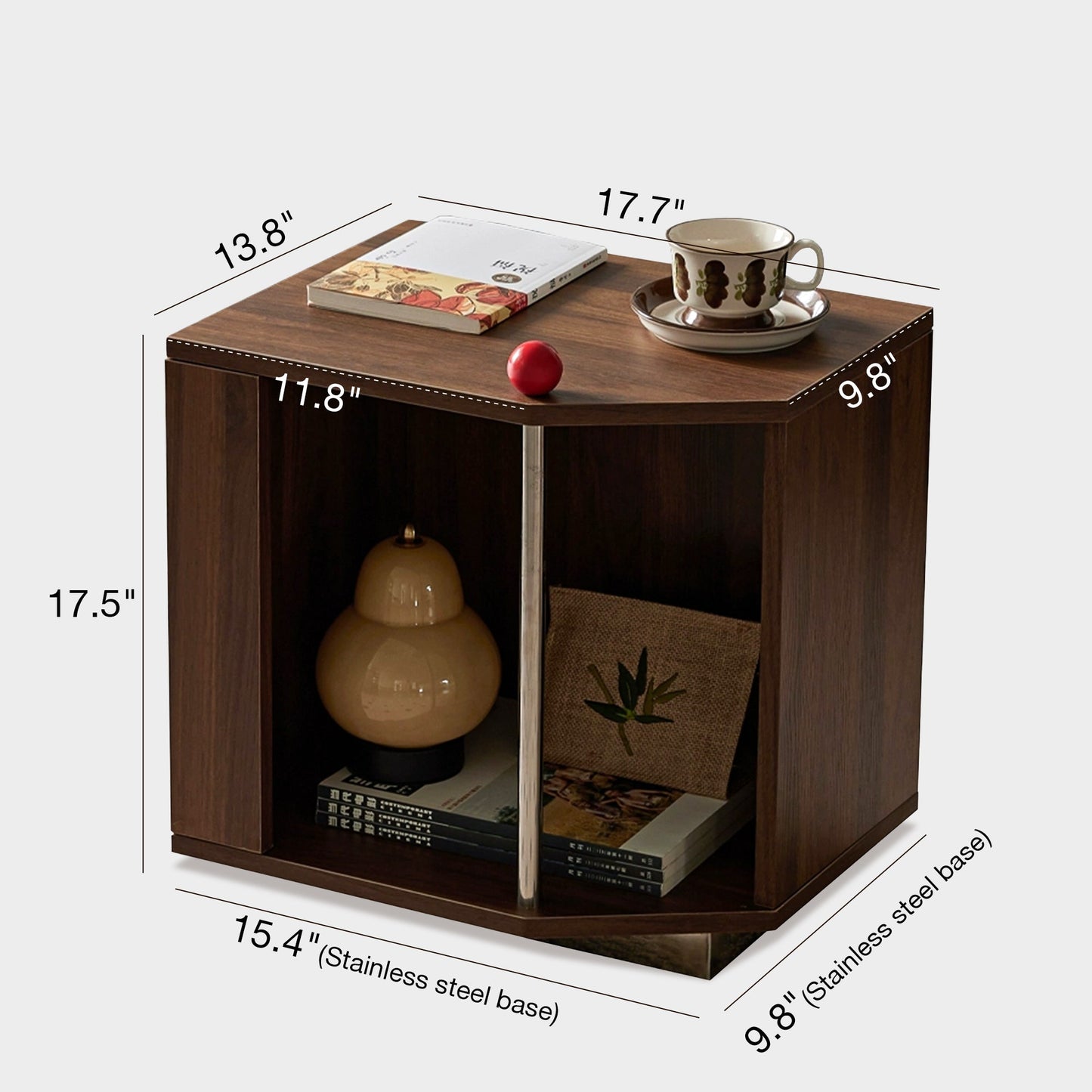 Yowos Notched Side Table Combination Storage Cabinets