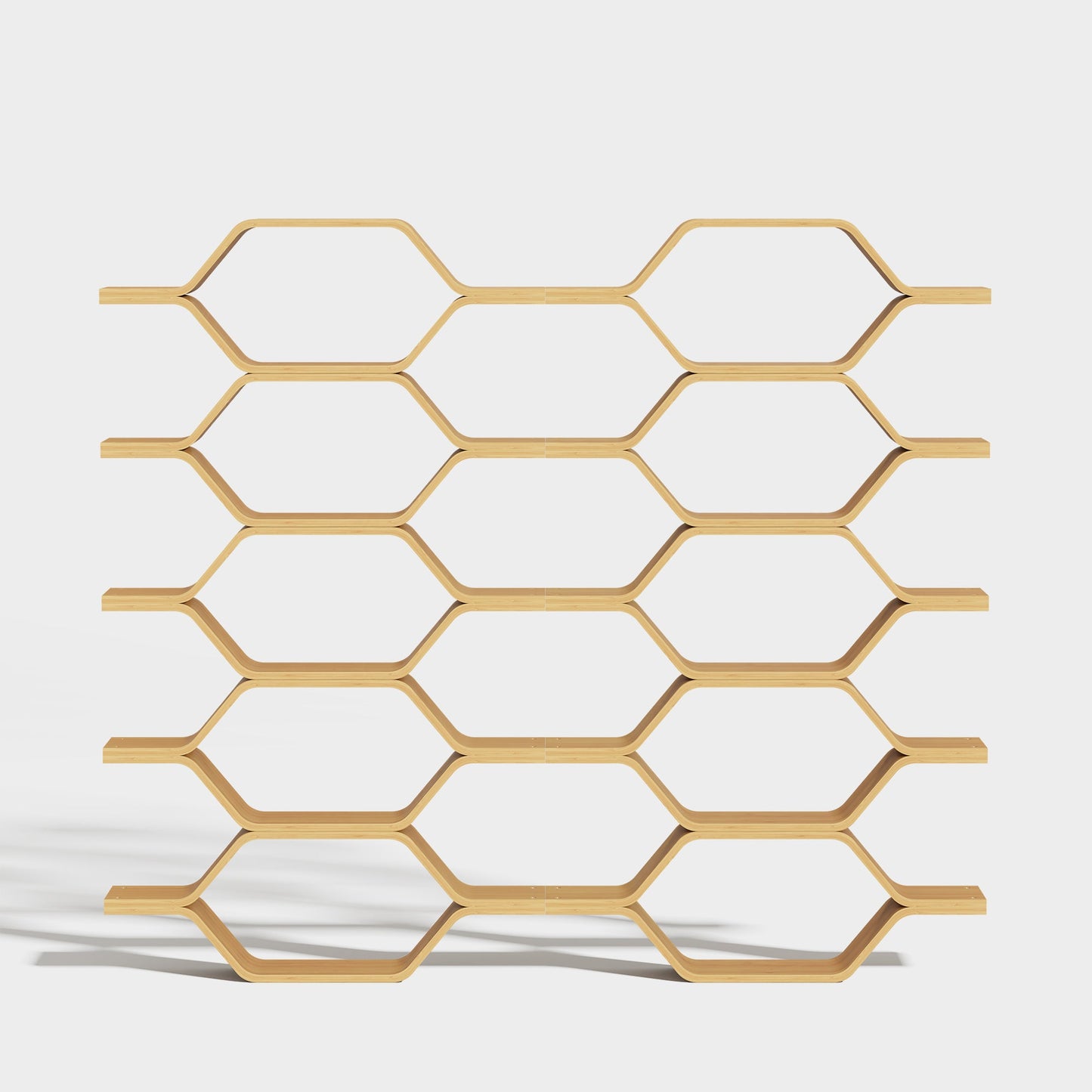 Yowos Honeycomb Grid Bookcase CD Storage Shelf